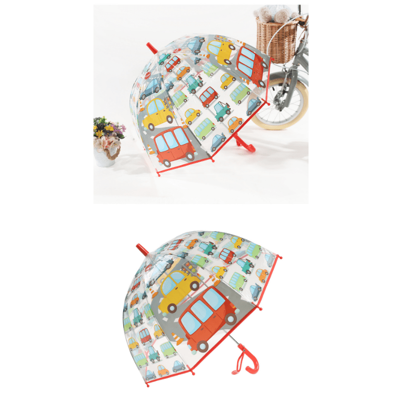 Kids Cartoon Car Push Pull Umbrella For Kindergarten