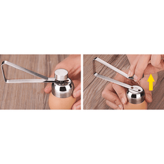 Stainless Steel Egg Cracker Topper Easy Egg Opener Remover Tool