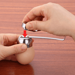 Stainless Steel Egg Cracker Topper Easy Egg Opener Remover Tool