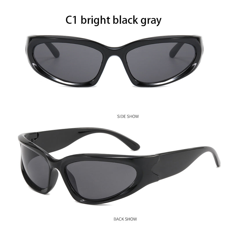 Hip Hop Street Shooting Sunglasses Mirror Sport Vintage Unisex Sun Glasses