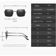 Men's Polarized Square Sunglasses UV Protection