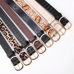 Pin Buckle Belt Decorative PU Leather Belts Jeans Pants Dresses