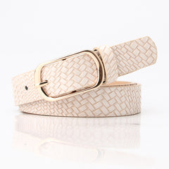 Pin Buckle Belt Decorative PU Leather Belts Jeans Pants Dresses