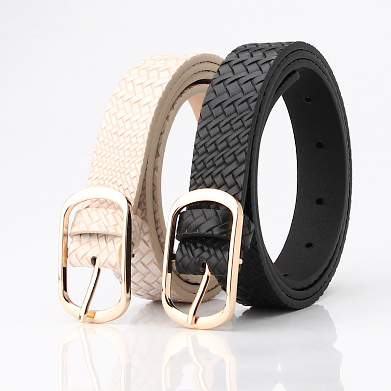 Pin Buckle Belt Decorative PU Leather Belts Jeans Pants Dresses