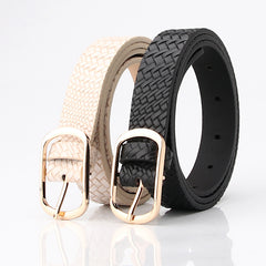 Pin Buckle Belt Decorative PU Leather Belts Jeans Pants Dresses