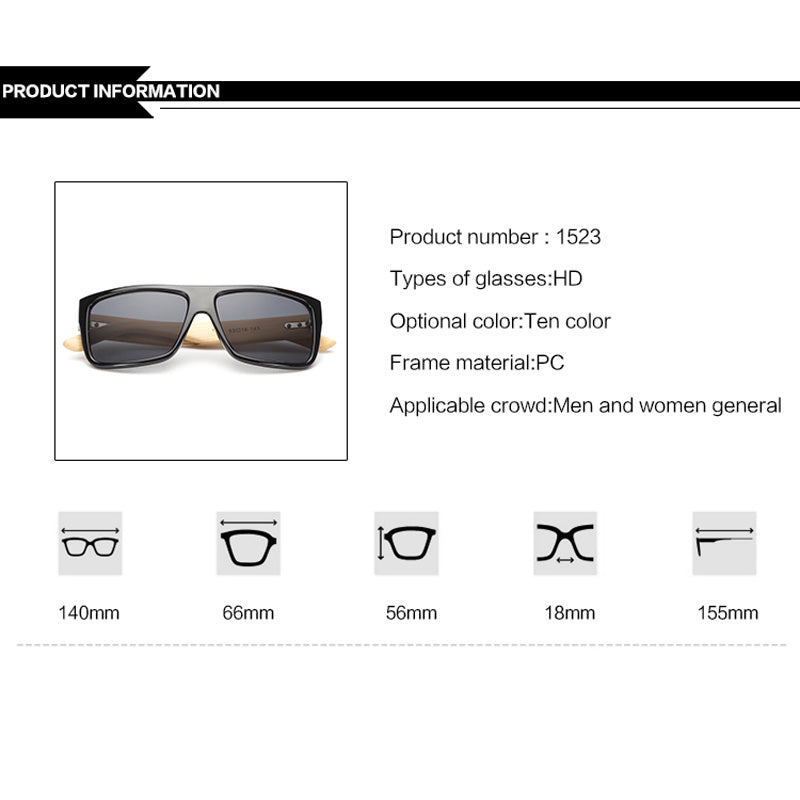 Men's Bamboo Sunglasses UV400