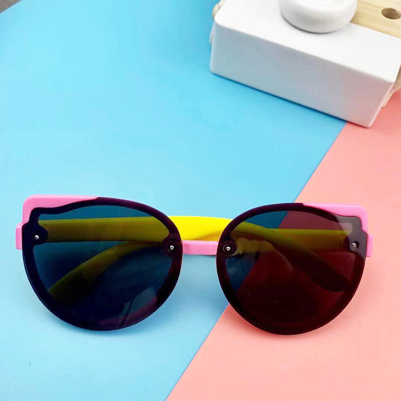 Kids Cat Eye Sunglasses TR90 UV400 Outdoor Decorative Sunglasses