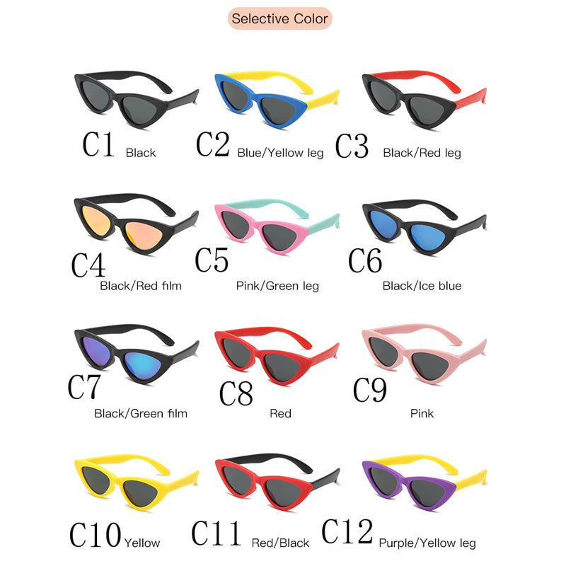 Cat Eye Polarized Sunglasses for Girls and Boys