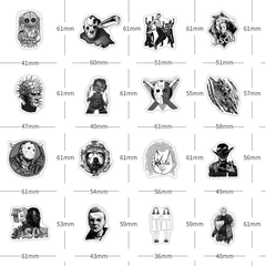50pcs Horror Movies Thriller Characters Waterproof Stickers DIY Materials