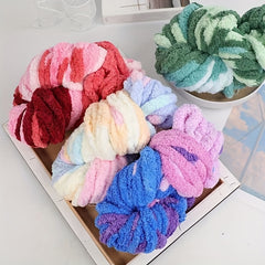 Mixed Chunky Chenille Yarn Soft Coarse Polyester Yarn for Home Decor
