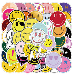 50pcs Smiley Faces Waterproof Stickers Craft Scrapbooking Journaling Aesthetics