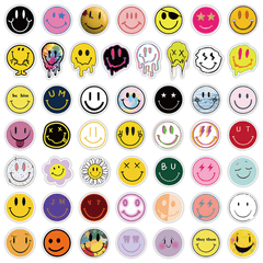 50pcs Smiley Faces Waterproof Stickers Craft Scrapbooking Journaling Aesthetics