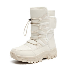 Women's Winter Snow Boots Waterproof Fleece Lined Mid Calf Insulated Shoes