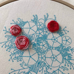3D Flowers Embroidery Kit Needle Crafts Beginner DIY Gift