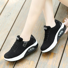 Air Cushion Chunky Sneakers Lace Up Running Shoes Women's Footwear