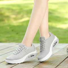 Air Cushion Chunky Sneakers Lace Up Running Shoes Women's Footwear