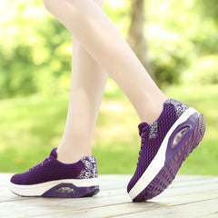 Air Cushion Chunky Sneakers Lace Up Running Shoes Women's Footwear