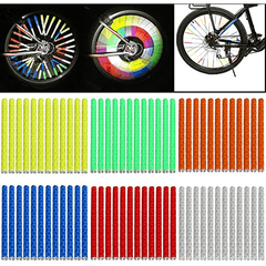 72 Pcs Bike Reflectors 360u00b0 Visibility Waterproof Easy Assembly