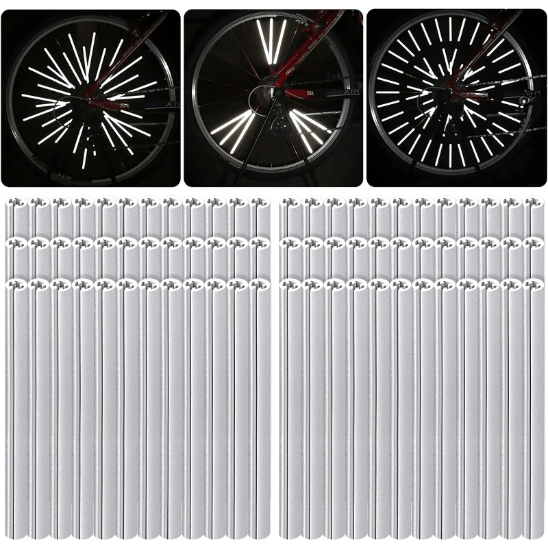 72 Pcs Bike Reflectors 360° Visibility Waterproof Easy Assembly