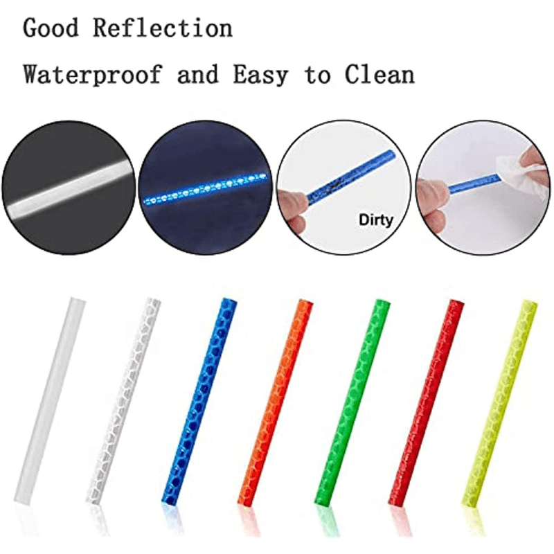 72 Pcs Bike Reflectors 360° Visibility Waterproof Easy Assembly