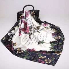 Women's Silk Scarf Satin Square Towel Lightweight Silk Neck Scarf Bandana