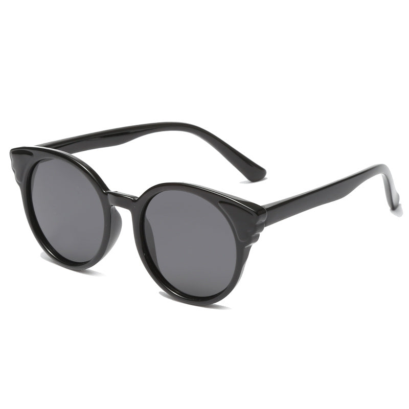 Kids Round Kitten Sunglasses TR90 Baby Girls UV400