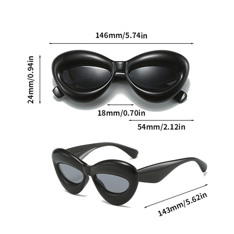 Inflated Frame Sunglasses UV400 Protection