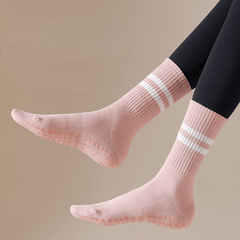 Striped Non Slip Silicone Yoga Socks for Barre Ballet Pilates