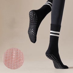 Striped Non Slip Silicone Yoga Socks for Barre Ballet Pilates