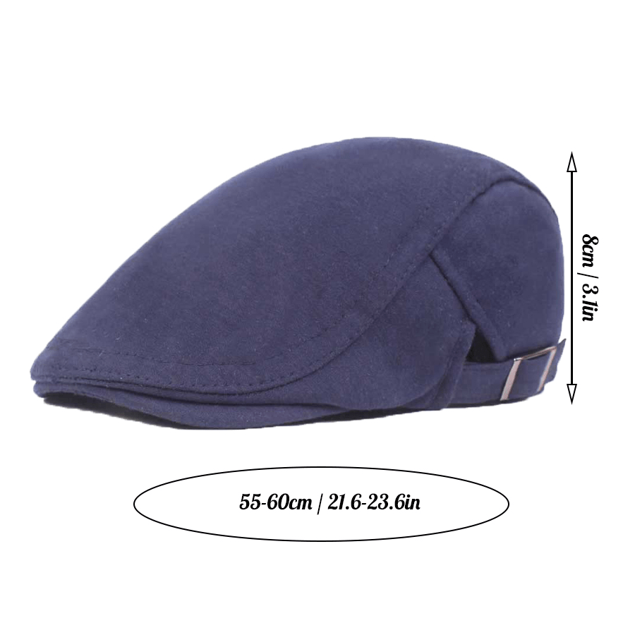 Men's Solid Beret Spring Autumn Vintage Sun Hats Unisex Forward Hat