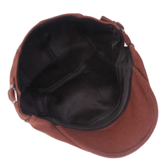 Men's Solid Beret Spring Autumn Vintage Sun Hats Unisex Forward Hat