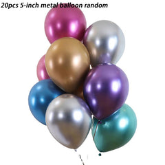 20pcs 5 Inch Random Metal Balloon Birthday Party Event Decoration
