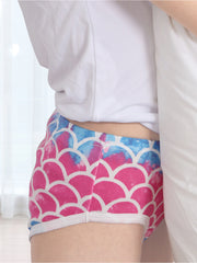 6pcs Girls Cotton Briefs Cartoon Print Boyshort Panties
