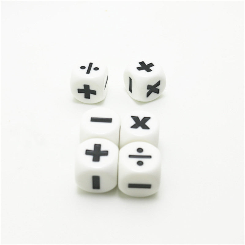 10pcs Math Symbol Dice Set for Operations, Multiplication and Division Dices