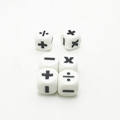 10pcs Math Symbol Dice Set for Operations, Multiplication and Division Dices