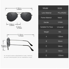 Retro Polarized Aviator Sunglasses UV400 Men's Casual Accessory