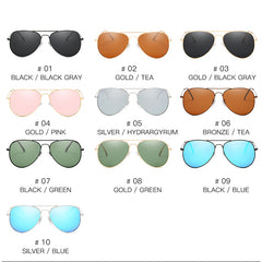 Retro Polarized Aviator Sunglasses UV400 Men's Casual Accessory
