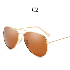 Retro Polarized Aviator Sunglasses UV400 Men's Casual Accessory