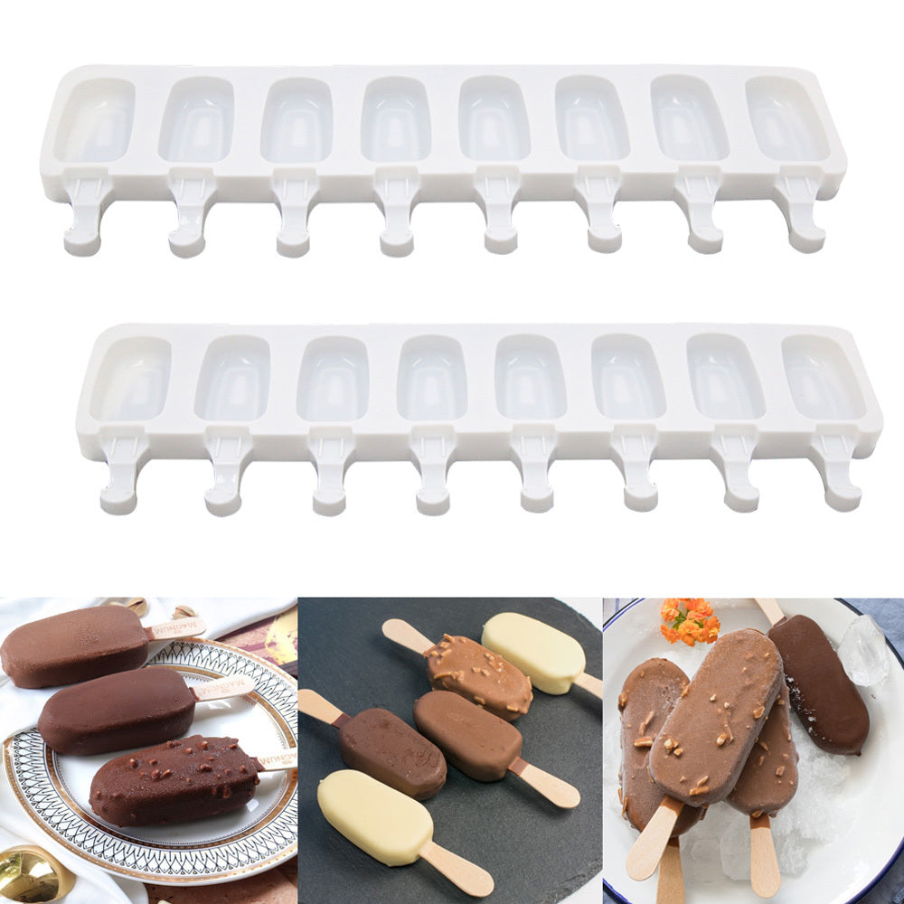 Silicone Ice Cream Mold Chocolate Dessert Popsicle Tray