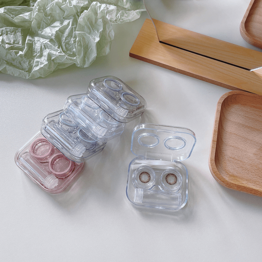 Mini Transparent Lens Case Box Portable Companion