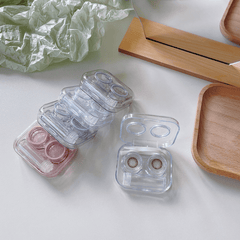 Mini Transparent Lens Case Box Portable Companion
