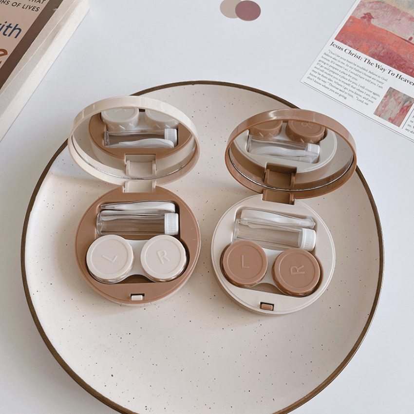 1pc Lens Case Holder Container Mini Lens Soak Storage Kit
