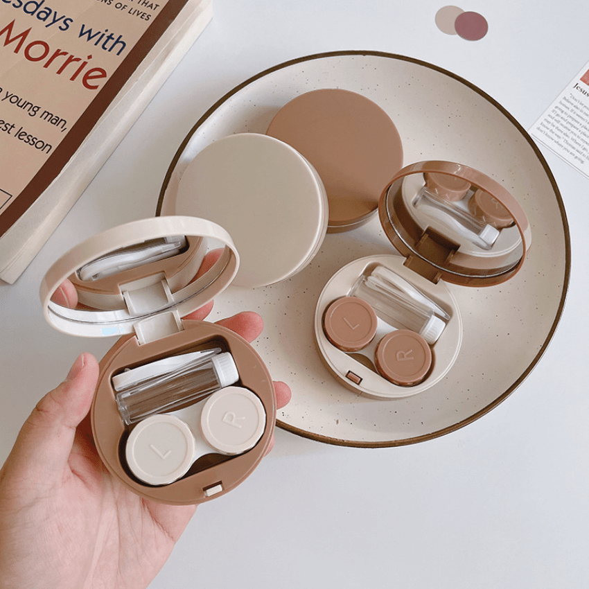 1pc Lens Case Holder Container Mini Lens Soak Storage Kit