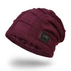 Men's Winter Fleece Knitted Hat - Warm Pullover Hat