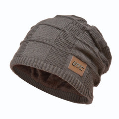 Men's Winter Fleece Knitted Hat - Warm Pullover Hat