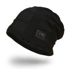 Men's Winter Fleece Knitted Hat - Warm Pullover Hat