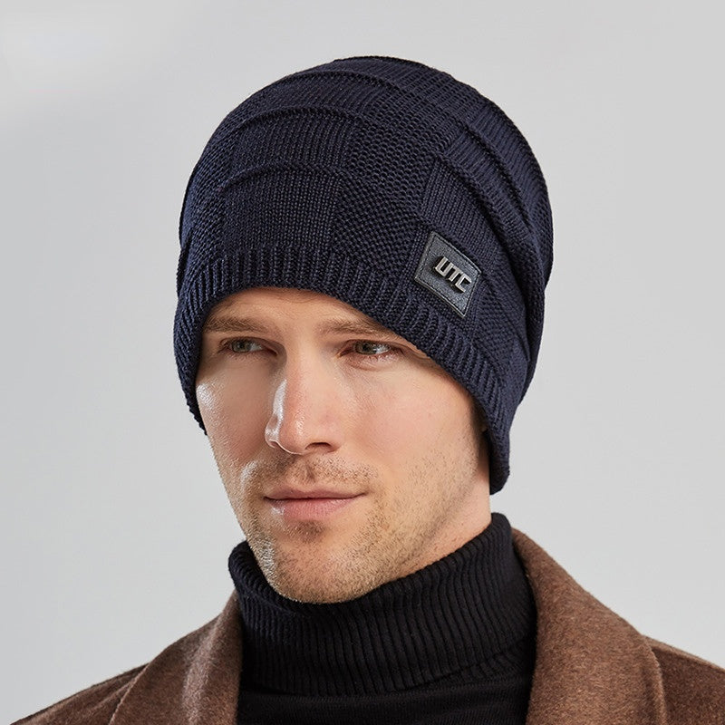 Men's Winter Fleece Knitted Hat - Warm Pullover Hat