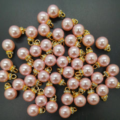 DIY 16pcs 10MM Mini Pearl Pendant Beads Earrings Jewelry Making