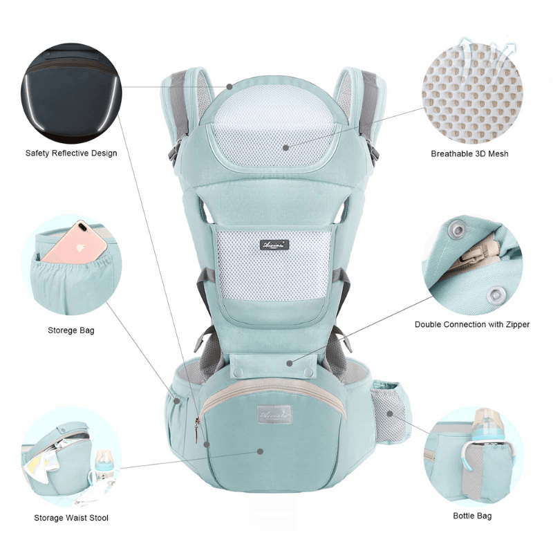 Baby Carrier Waist Stool With Storage Bag Kangaroo Shoulder Swaddle Sling