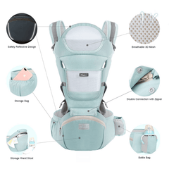 Baby Carrier Waist Stool With Storage Bag Kangaroo Shoulder Swaddle Sling